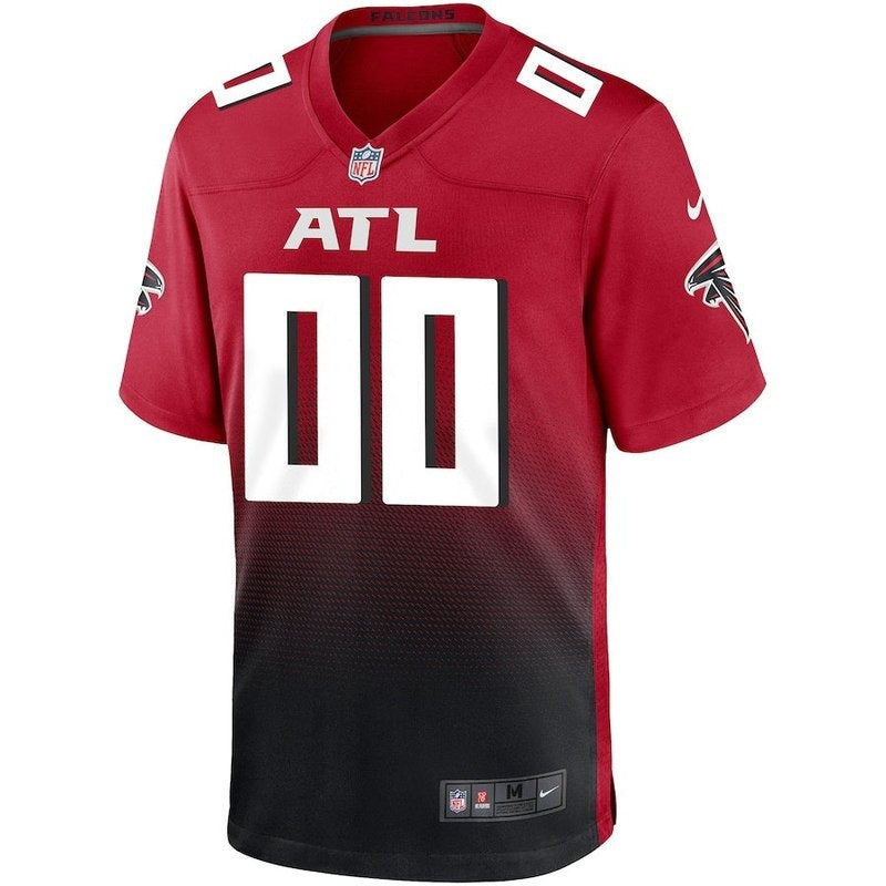 Atlanta Falcons - Camisa de jogo alternativa personalizada da NFL - Vermelha