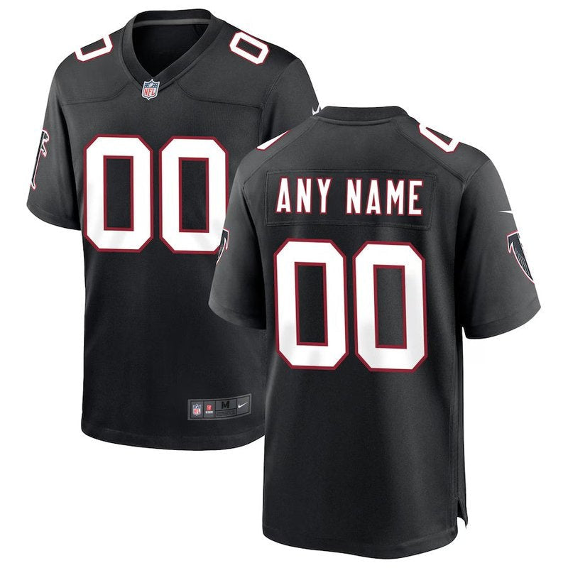Atlanta Falcons - Camisa de jogo personalizada da NFL Throwback - Preta