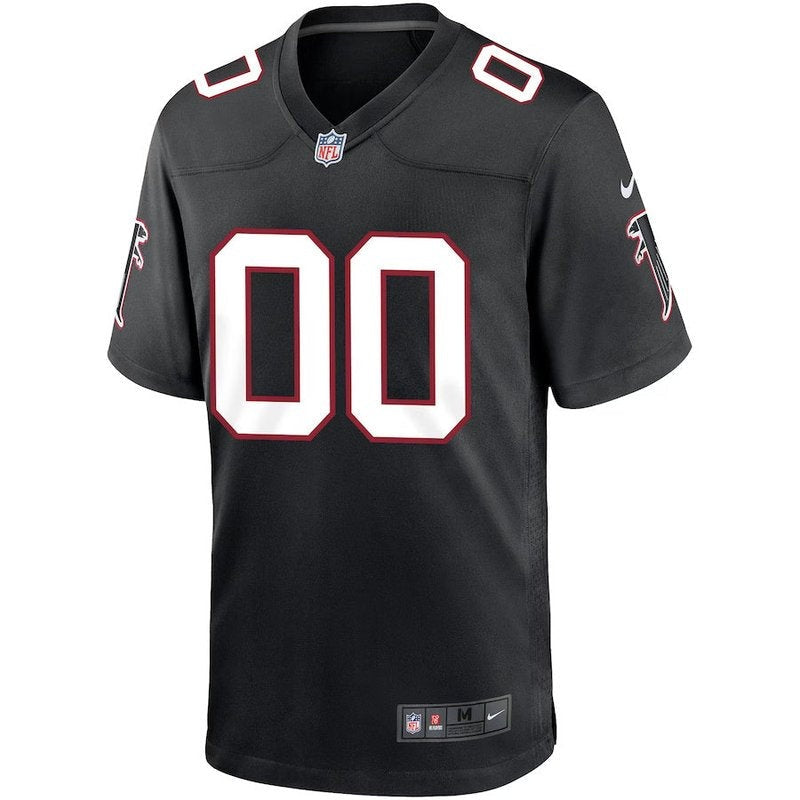Atlanta Falcons - Camisa de jogo personalizada da NFL Throwback - Preta