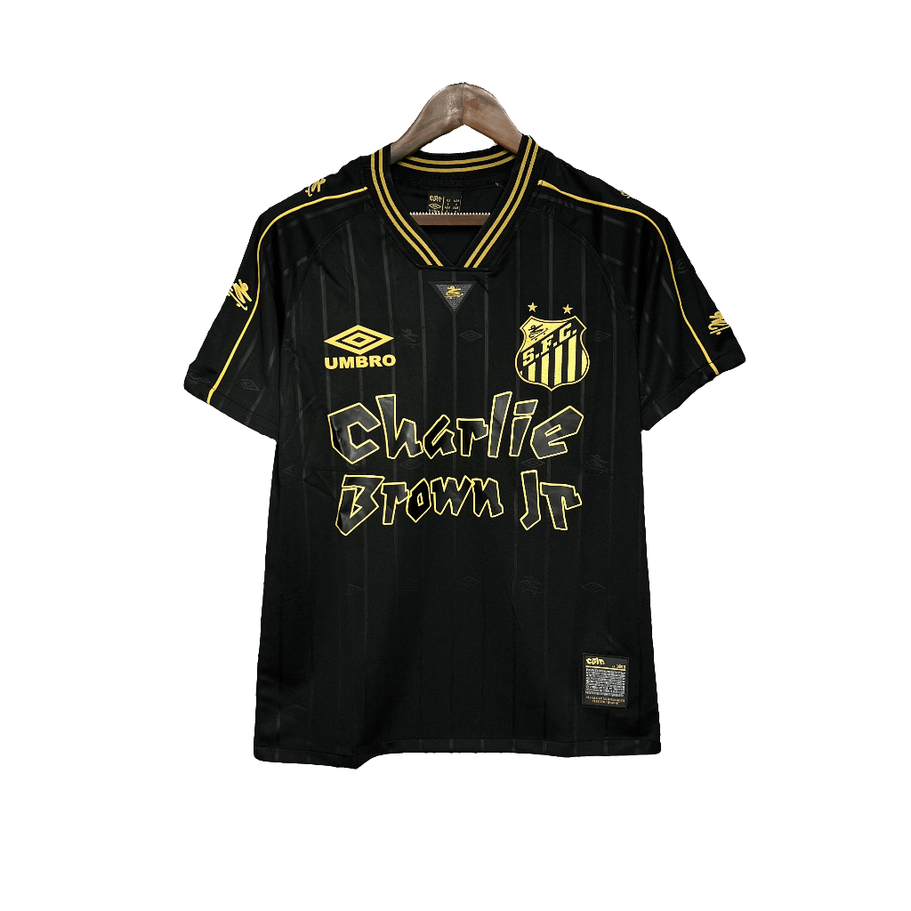 Camisa Santos Charlie Brown Jr 24/25 - Preta - Versão Torcedor