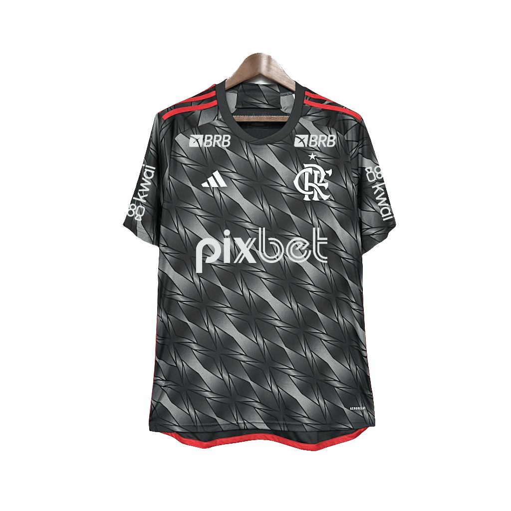 Camisa Terceiro Flamengo 24/25 III - Todos os Patrocinadores - Versão Torcedor