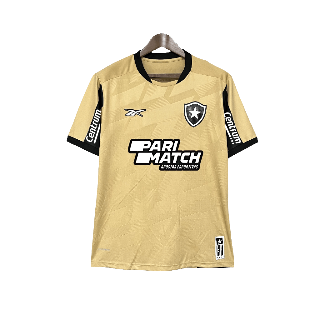 Camisa de Goleiro Botafogo 24/25 - Dourada - Todos os Patrocinadores - Versão Torcedor