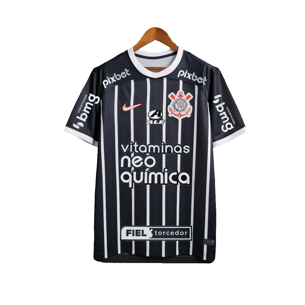 Camiseta de visitante del Corinthians 23/24 II - Todos los patrocinadores - Versión para aficionados