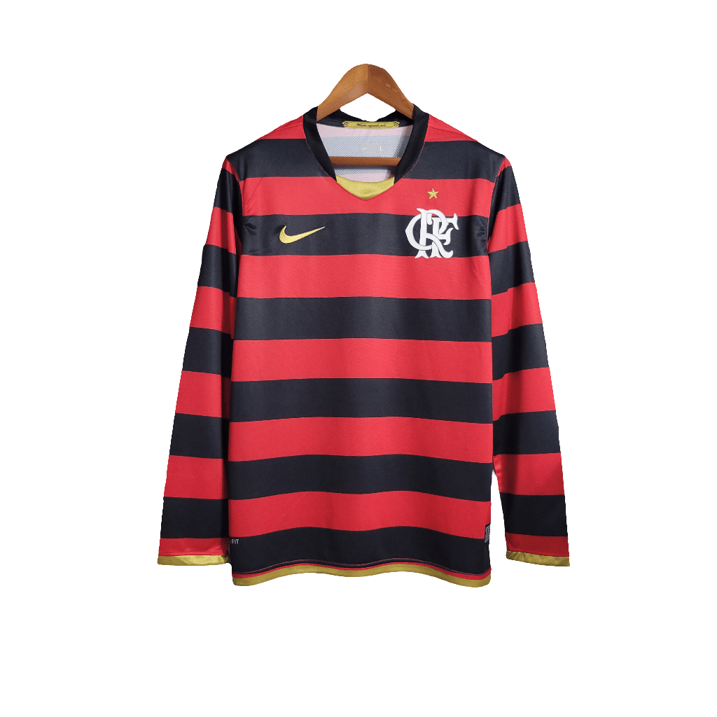 Camisa Flamengo 2009 I Home - Manga Longa Versão Retrô
