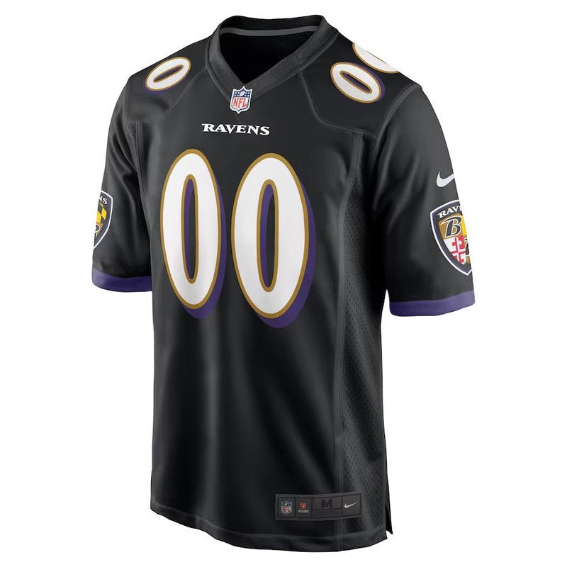 Baltimore Ravens - Camisa de jogo personalizada alternativa da NFL - Preta