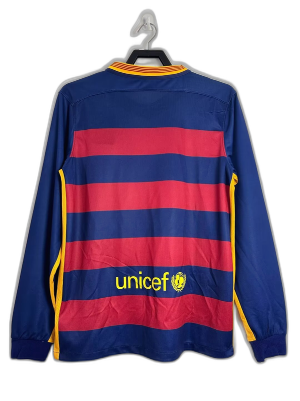 Camisa Barcelona 15/16 I Home - Manga Longa Versão Retro