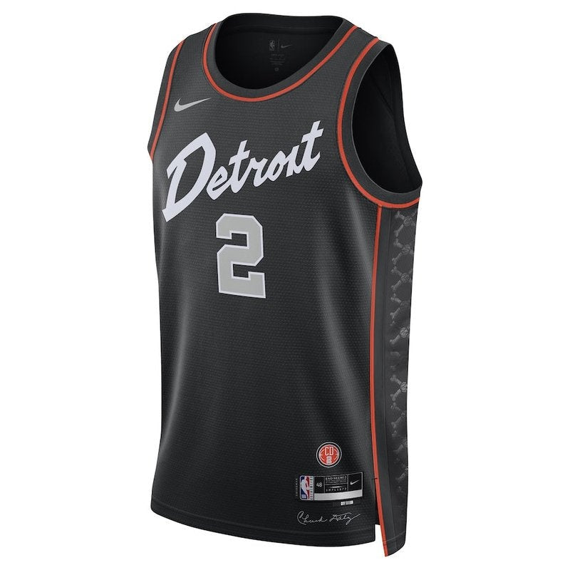 Camisa Cade Cunningham Detroit Pistons NBA Unissex 23/24 - Preta - Edição City