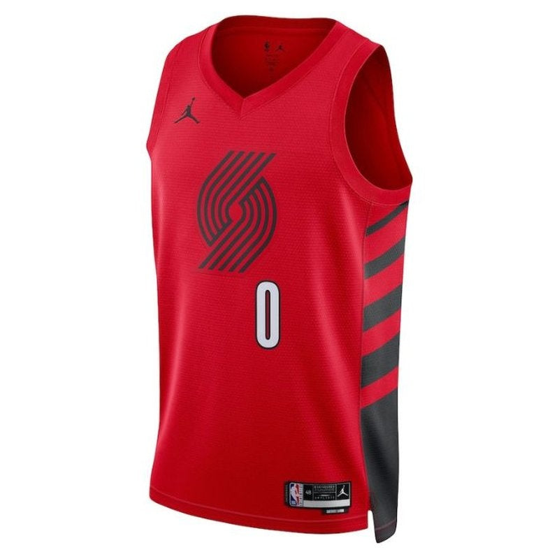 Camiseta de la NBA de Damian Lillard, Portland Trail Blazers, edición especial 2023, color rojo