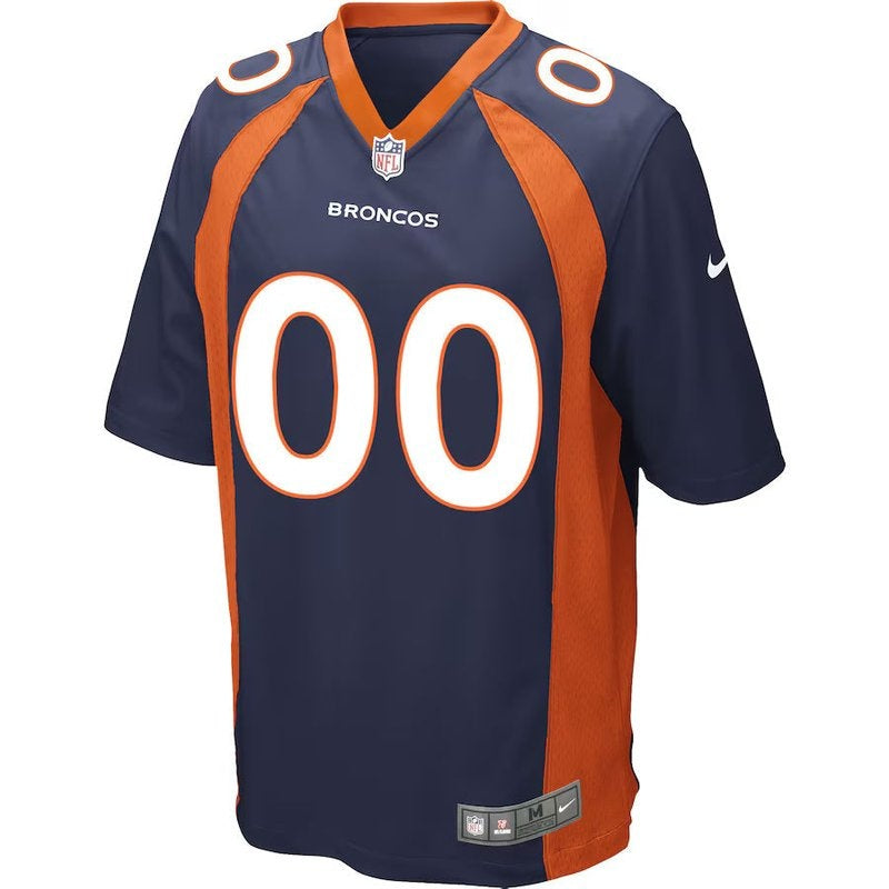 Denver Broncos - Camisa de jogo personalizada alternativa da NFL - Azul-marinho