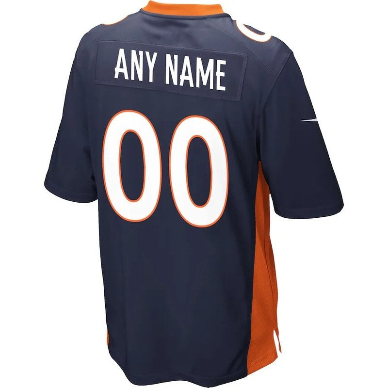 Denver Broncos - Camisa de jogo personalizada alternativa da NFL - Azul-marinho