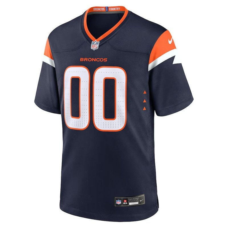 Denver Broncos - Coleção Mile High Alternativa - Camisa de Jogo NFL Personalizada - Azul-Marinho