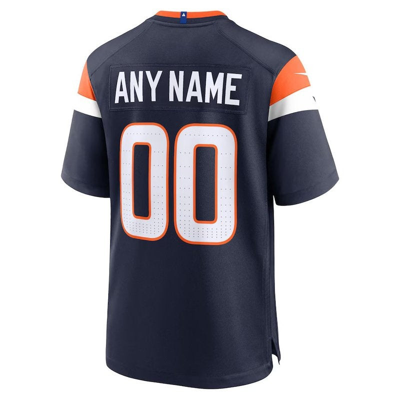 Denver Broncos - Coleção Mile High Alternativa - Camisa de Jogo NFL Personalizada - Azul-Marinho
