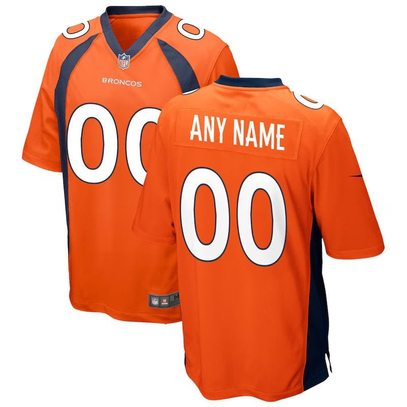 Denver Broncos - Camisa personalizada para jogo da NFL - Laranja