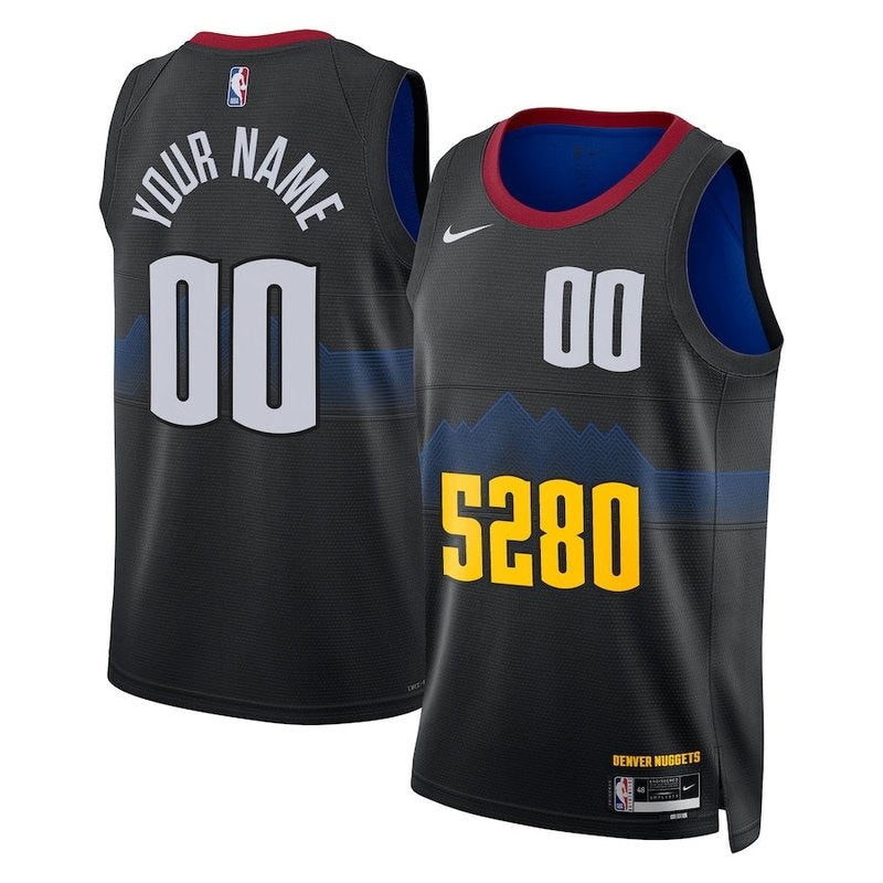 Camiseta unisex de la NBA de los Denver Nuggets 23/24 - Negra - Edición City