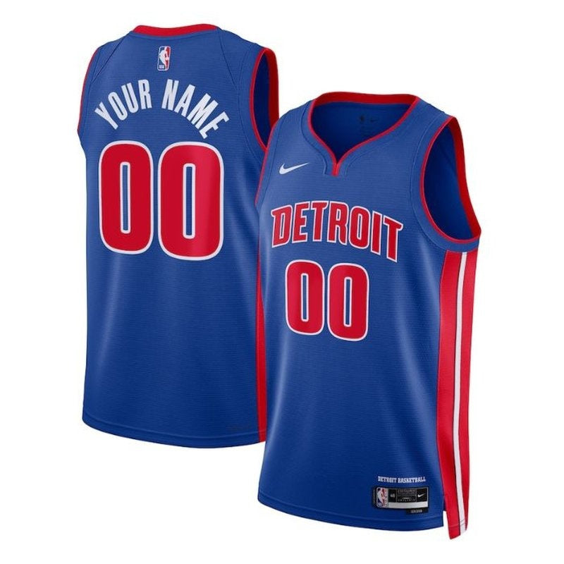 Camisa NBA Detroit Pistons Unissex 2023 Azul - Edição Ícone