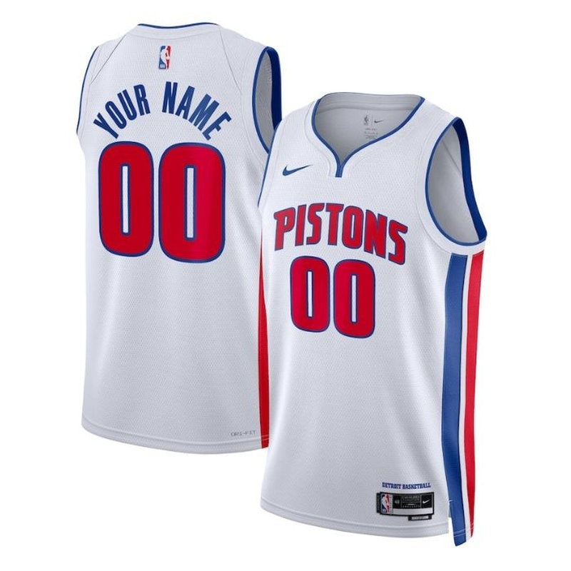 Camisa NBA Branca Detroit Pistons Unissex 2023 - Edição Associação