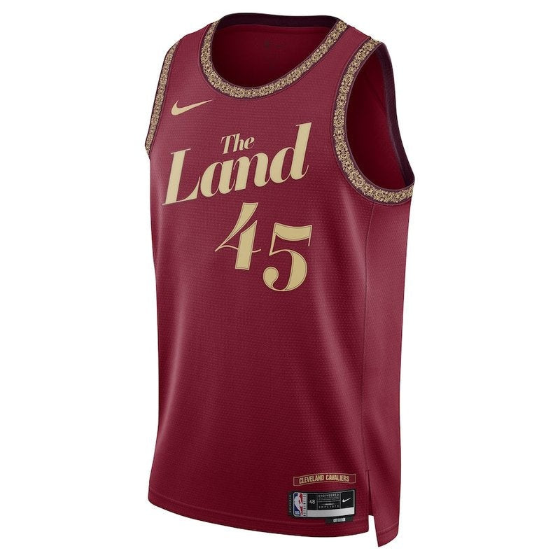 Camiseta unisex de la NBA de Donovan Mitchell, Cleveland Cavaliers, 23/24, color vino, edición ciudad