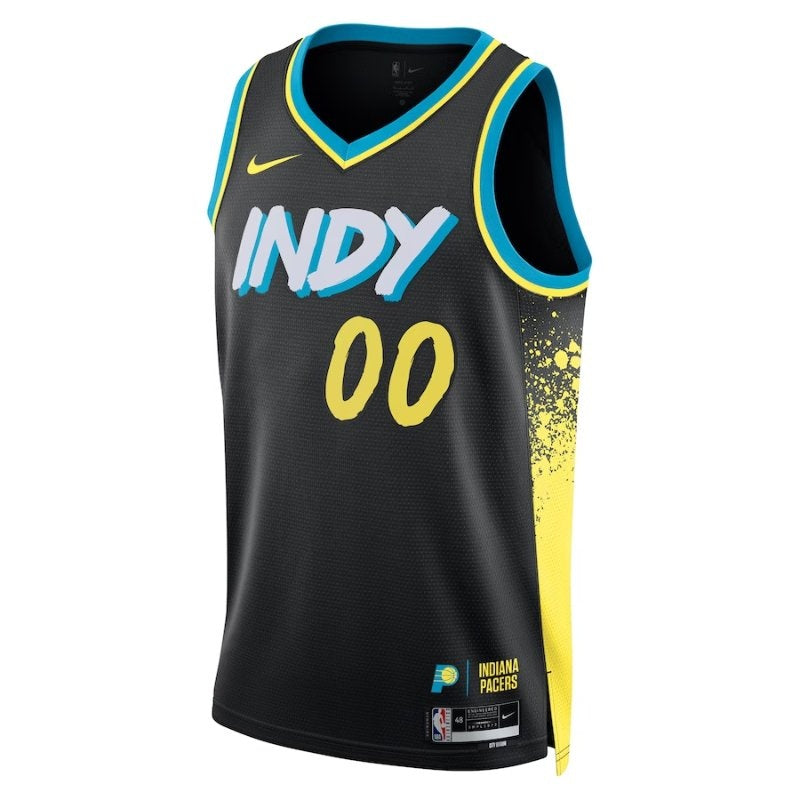 Camisa Indiana Pacers Unissex 23/24 NBA - Preta - Edição City