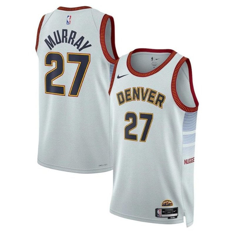 Camiseta unisex de la NBA de Jamal Murray de los Denver Nuggets 2023 - Edición Ciudad - Plateada