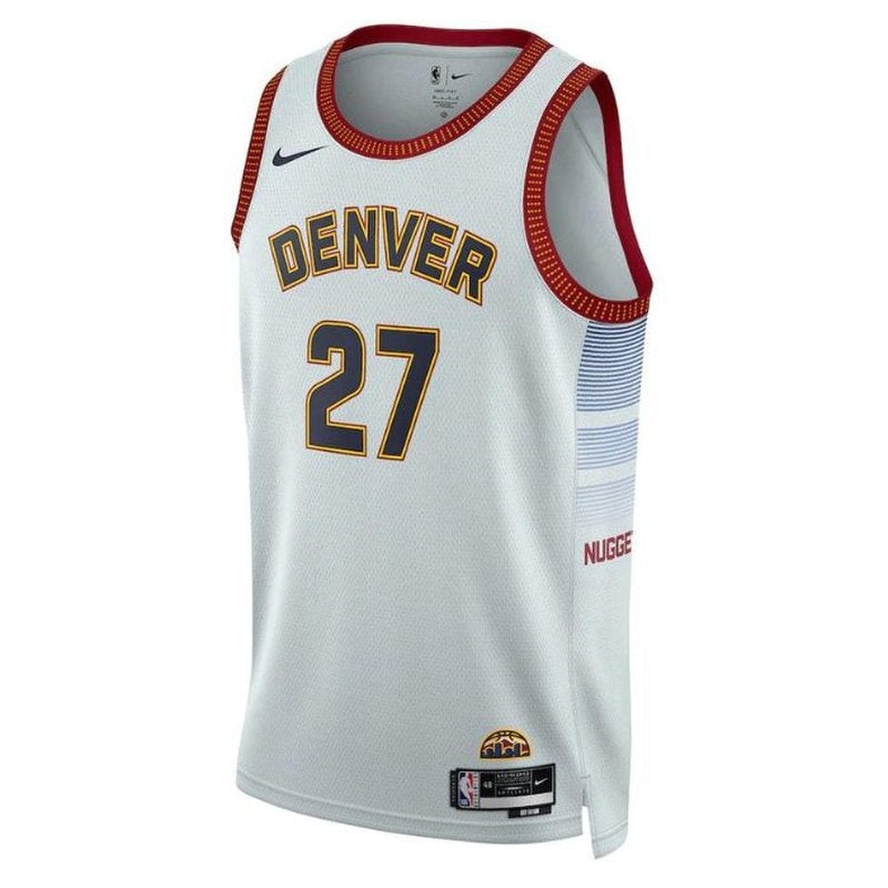 Camiseta unisex de la NBA de Jamal Murray de los Denver Nuggets 2023 - Edición Ciudad - Plateada