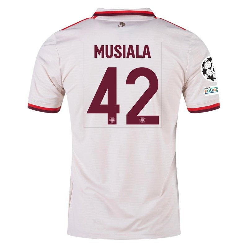 Jamal Musiala Bayern de Munique 24/25 III Terceira Camisa UCL - Versão Torcedor