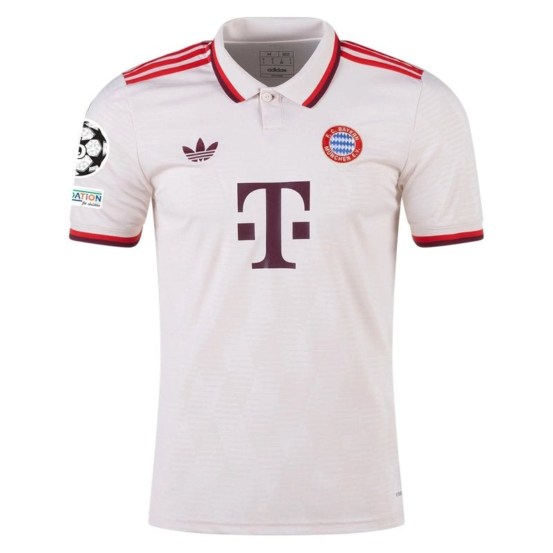 Jamal Musiala Bayern de Munique 24/25 III Terceira Camisa UCL - Versão Torcedor
