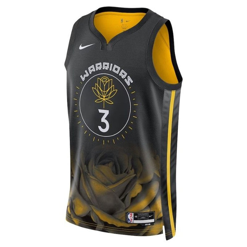 Camisa Jordan Poole Golden State Warriors Unissex 2023 NBA - Edição City - Preta