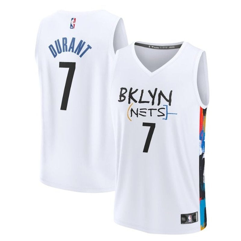 Camisa Kevin Durant Brooklyn Nets 2023 Fastbreak NBA - Edição City - Branca