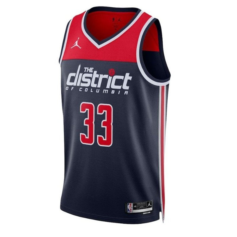 Camiseta unisex de la NBA Kyle Kuzma Washington Wizards 2023, edición Statement, azul marino