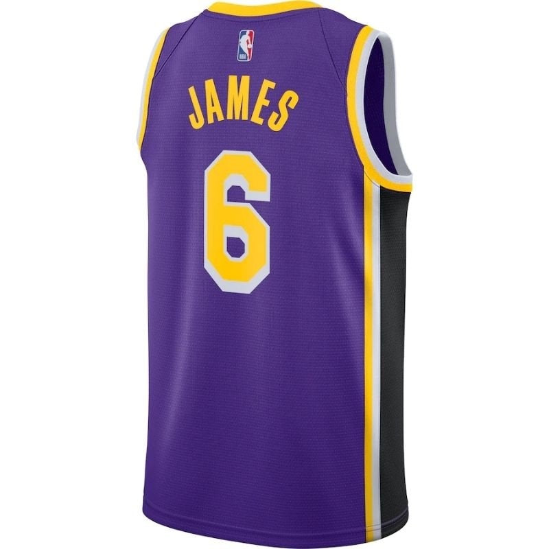 Camiseta de la NBA de Los Angeles Lakers LeBron James #6 (morado) 2021/22