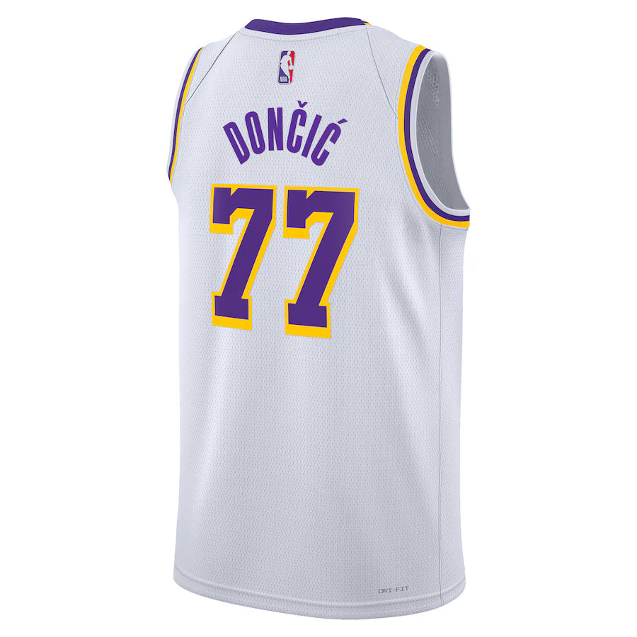 Luka DonÄiÄ - Camisa NBA Los Angeles Lakers Association Edition 2024 - Branca - Unissex