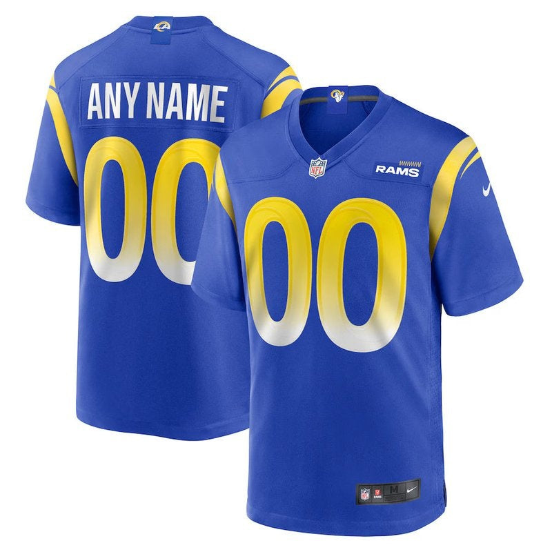 Los Angeles Rams - Camisa de jogo personalizada da NFL Royal