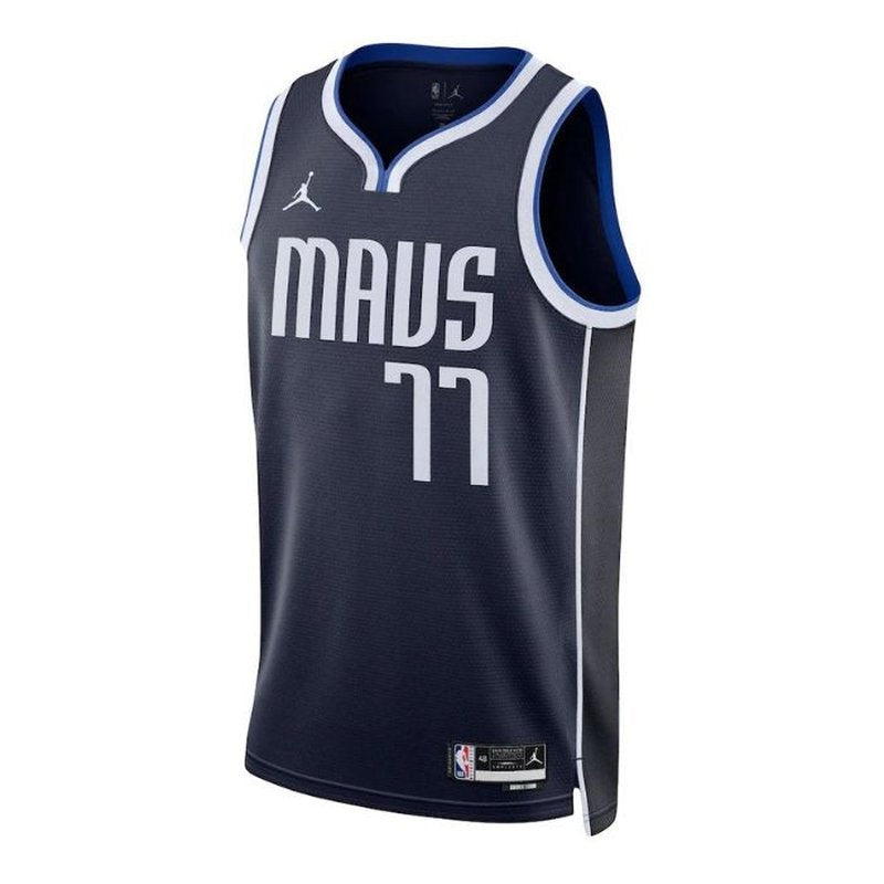Camisa NBA Luka Dončić - Dallas Mavericks Edição Statement 2023 Unissex - Azul-Marinho