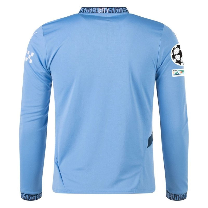 Camisa Manchester City UCL 24/25 I - Manga Longa
