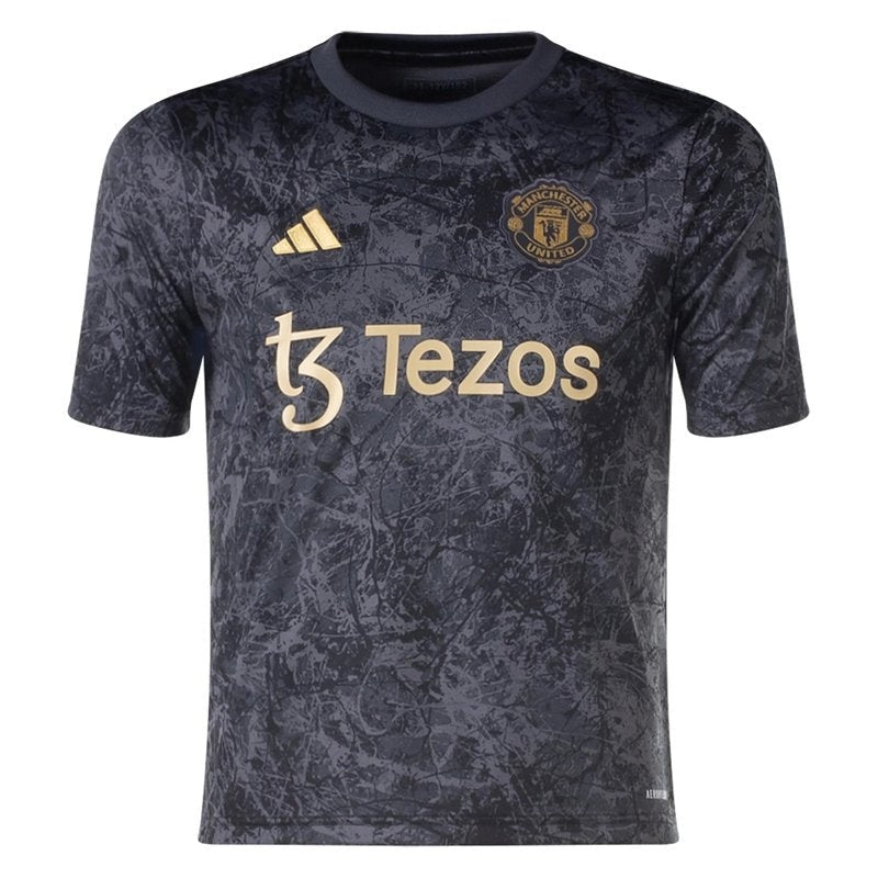 Camisa pré-jogo Stone Roses 24/25 do Manchester United - Versão Torcedor