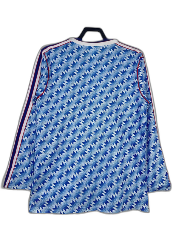 Camisa reserva Manchester United 90/92 II - Versão retrô de manga comprida