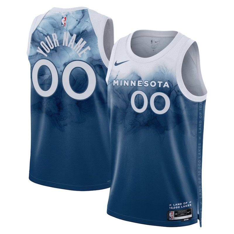 Camisa Minnesota Timberwolves Unissex 23/24 da NBA - Azul - Edição City