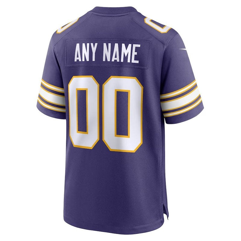 Minnesota Vikings - Camisa de jogo da NFL personalizada clássica - Roxa