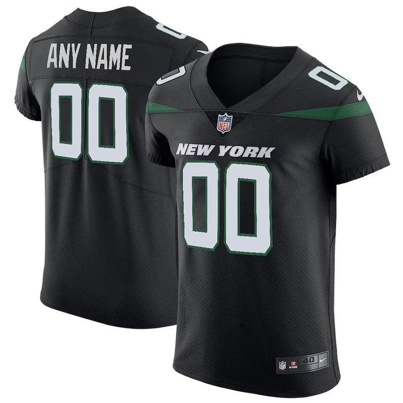 Camiseta personalizada Stealth de la NFL de los New York Jets - Negra