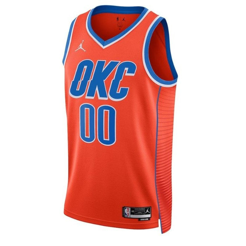 Camisa NBA Oklahoma City Thunder Unissex 2023 - Edição Statement - Laranja