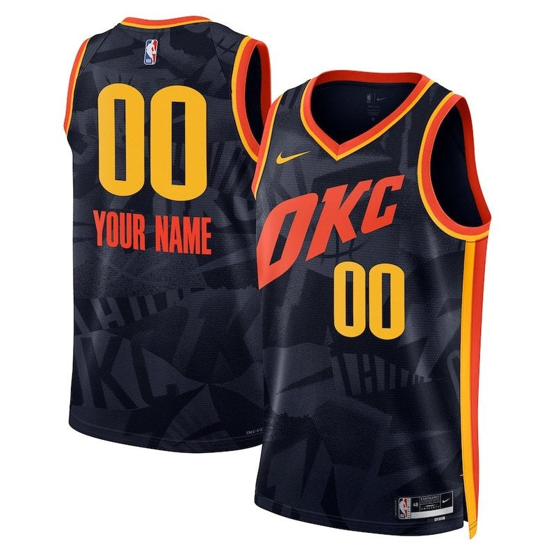 Camisa NBA Oklahoma City Thunder Unissex 23/24 - Azul Marinho - Edição City