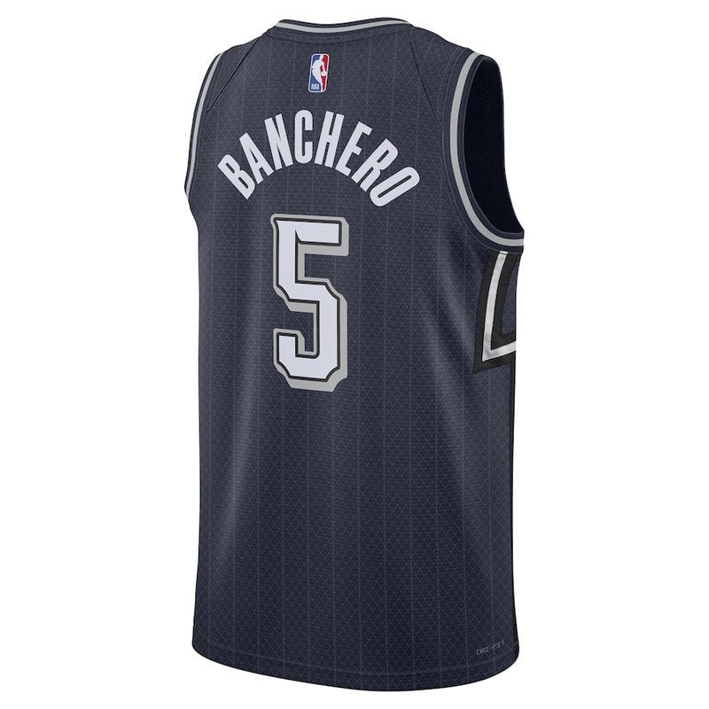 Camisa Paolo Banchero Orlando Magic Unissex 23/24 NBA - Azul-Marinho - Edição City