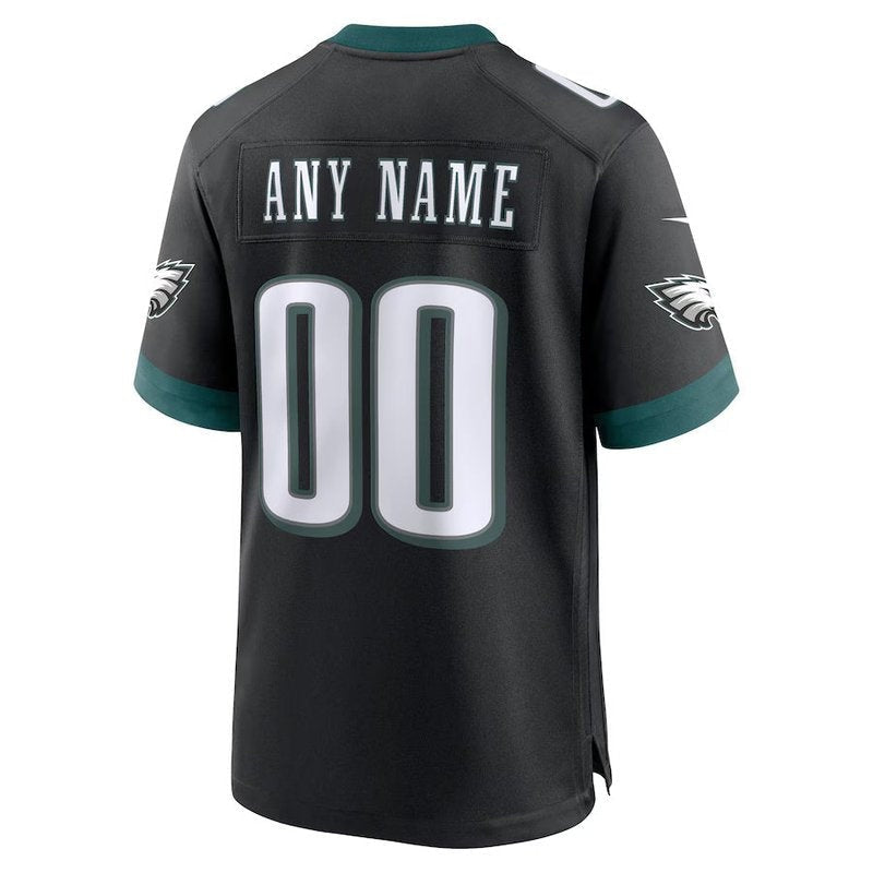 Philadelphia Eagles - Camisa de jogo personalizada alternativa da NFL - Preta