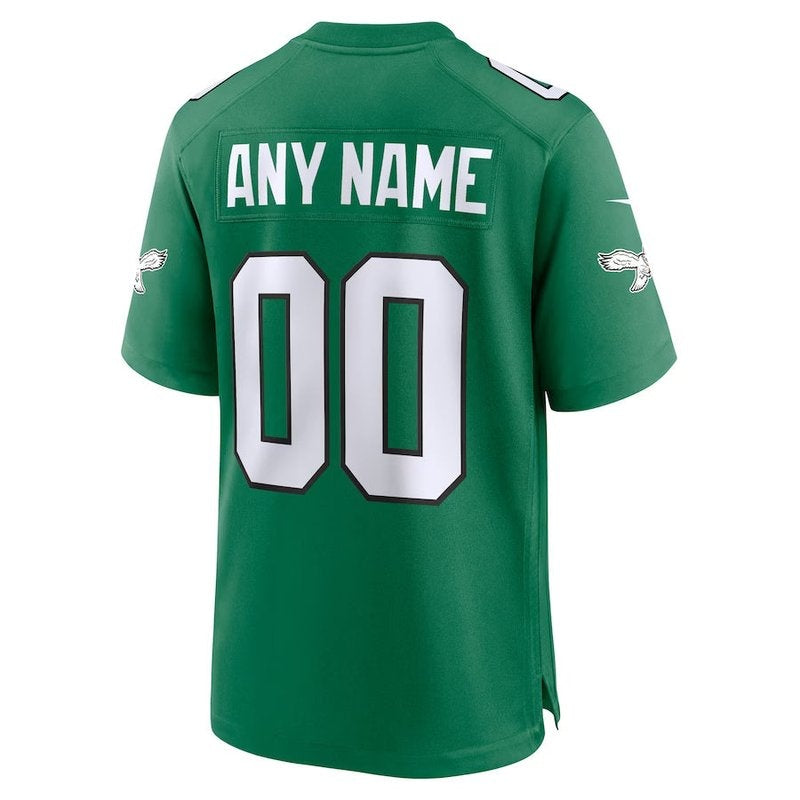 Camisa de jogo personalizada alternativa da NFL do Philadelphia Eagles - Kelly - Verde