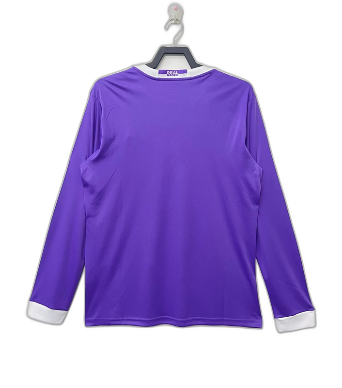 Camisa reserva do Real Madrid 16/17 II - Versão retrô de manga comprida