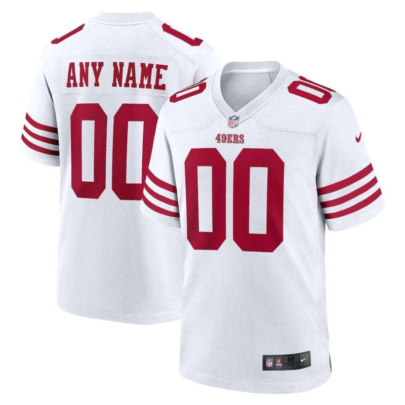 San Francisco 49ers - Camisa personalizada para jogo da NFL - Branca