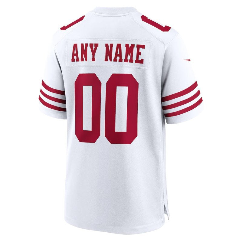 San Francisco 49ers - Camisa personalizada para jogo da NFL - Branca