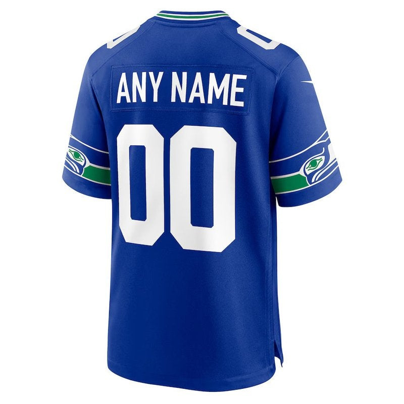 Seattle Seahawks - Camisa NFL personalizada Royal Throwback