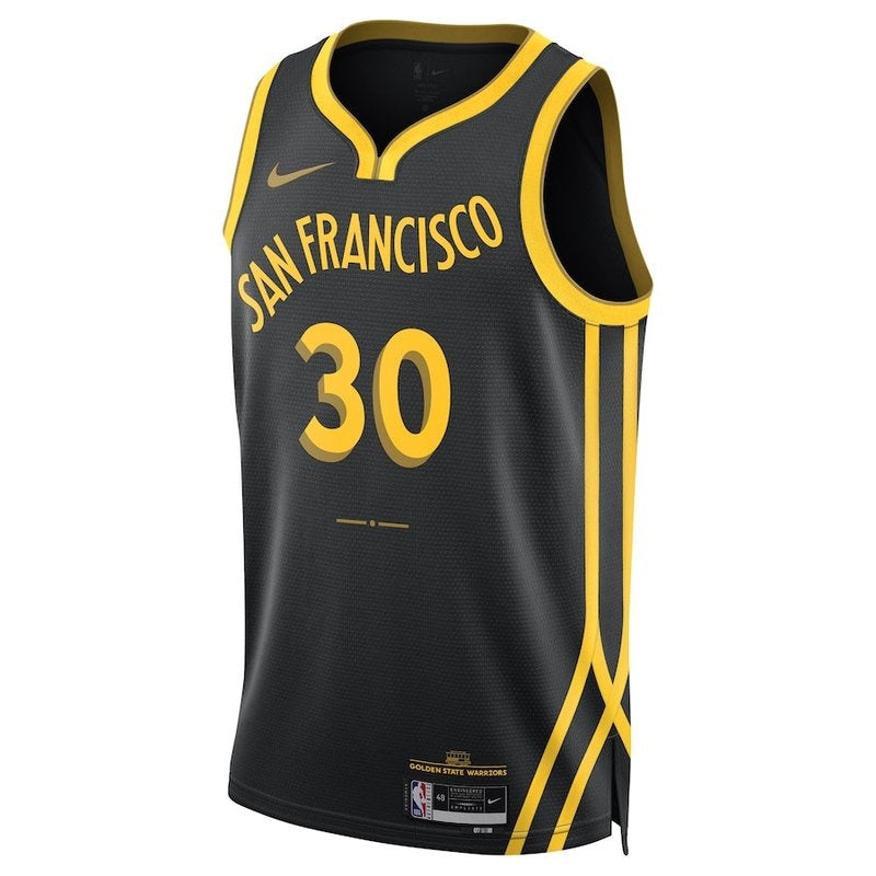 Camiseta unisex de la NBA de Stephen Curry, Golden State Warriors, 23/24, negra, edición City