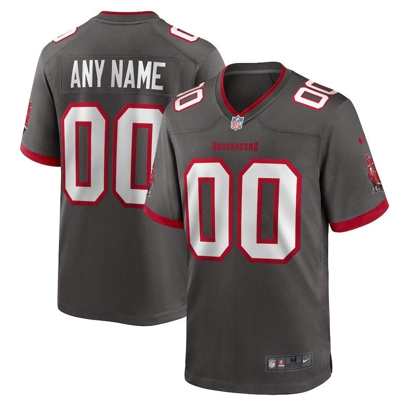 Camiseta personalizada alternativa de la NFL en color peltre de los Tampa Bay Buccaneers